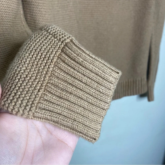 J. Crew Factory Tan Wool Blend Classic Crewneck Sweater Size Small - Picture 7 of 11